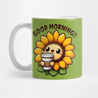 Good Morning Sunflower Design Mug